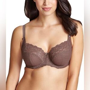 Panache Women's Envy Underwire Balcony Stretch Lace Bra Full Coverage 40E